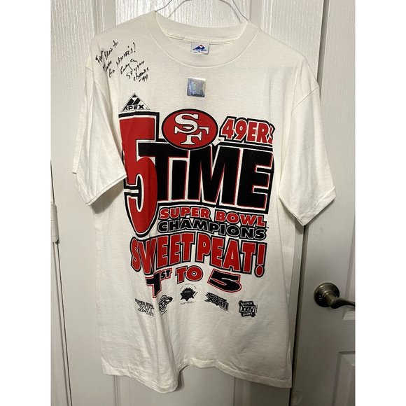 Vintage Apex USA NEW!! San Francisco 49ers Super Bowl Champions 1992 SIGNEDXL